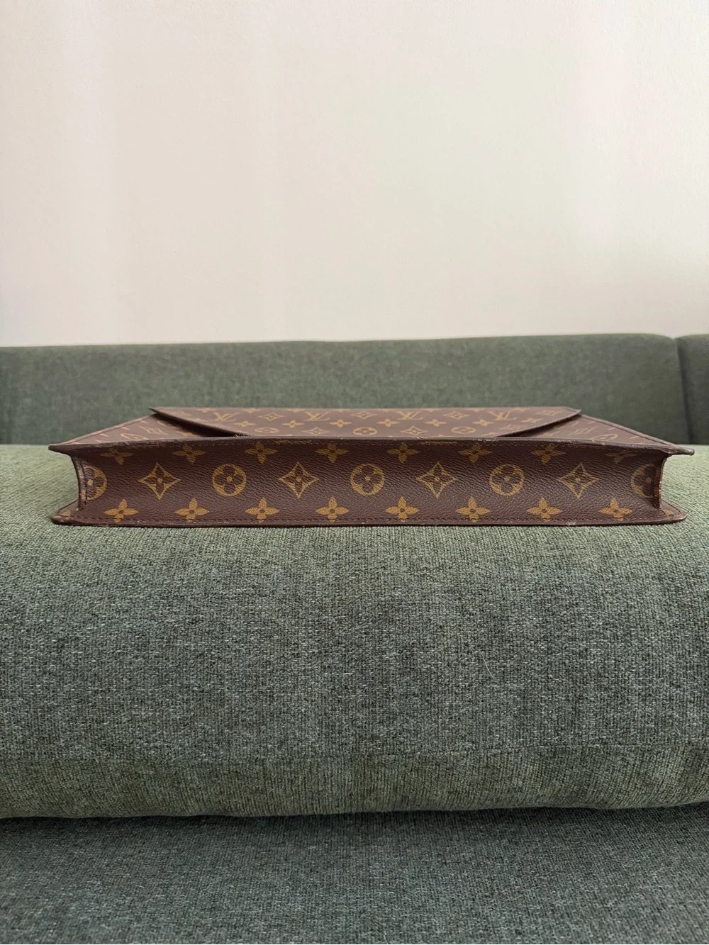 Louis Vuitton Monogram Canvas Envelope Briefcase in Brown and Tan